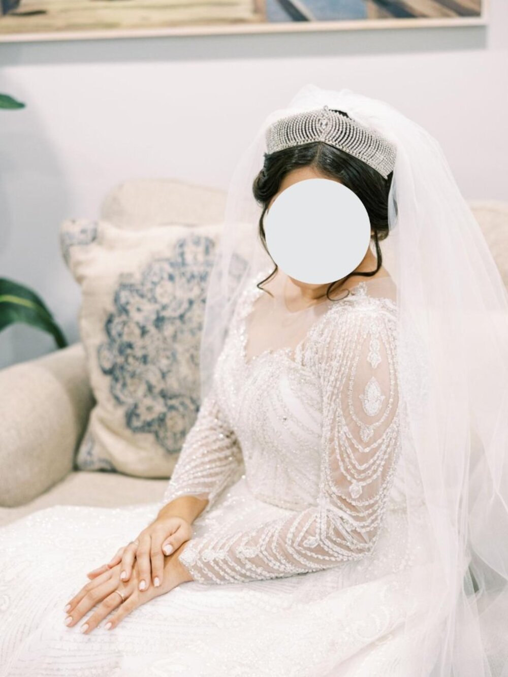 Breathtaking Custom Wedding Dress with 60k Swarovski Crystals (Size 8)